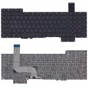 Клавиатура Asus ROG G751, G751J, G751JL, G751JM, G751JT, G751JY, 0KNB0-E601RU00 Чёрная, без рамки, с подсветкой