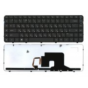 Клавиатура HP Pavilion dv6-3000, dv6-3100, dv6-3200, dv6-3300, 625574-251 Чёрная, с подсветкой