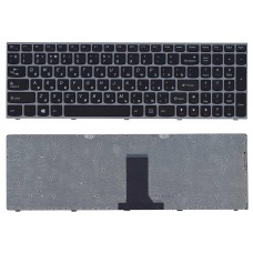 Клавиатура для ноутбука Lenovo IdeaPad B5400, M5400 Touch Черная, с серебристой рамкой