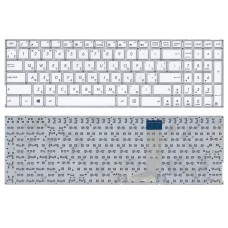 Клавиатура для ноутбука Asus A556, F556, K556, P756, R558, X556, X756 белая, без рамки