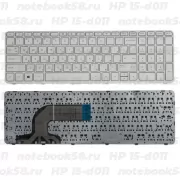 Клавиатура для ноутбука HP 15-d011 Белая, с рамкой