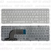 Клавиатура для ноутбука HP 15-d063 Белая, с рамкой
