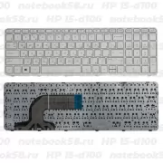 Клавиатура для ноутбука HP 15-d100 Белая, с рамкой