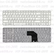 Клавиатура для ноутбука HP Pavilion G6-2011 Белая, с рамкой