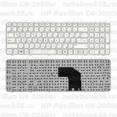 Клавиатура для ноутбука HP Pavilion G6-2050er Белая, с рамкой