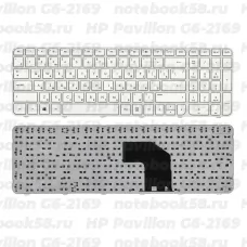 Клавиатура для ноутбука HP Pavilion G6-2169 Белая, с рамкой