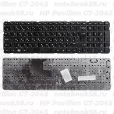 Клавиатура для ноутбука HP Pavilion G7-2045 Чёрная, без рамки, вертикальный ENTER