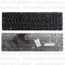 Клавиатура для ноутбука HP Pavilion G7-2205er Чёрная, без рамки, вертикальный ENTER