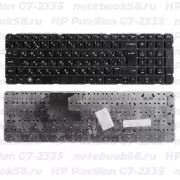 Клавиатура для ноутбука HP Pavilion G7-2335 Чёрная, без рамки, вертикальный ENTER