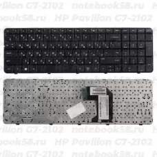 Клавиатура для ноутбука HP Pavilion G7-2102 Чёрная с рамкой