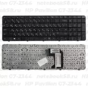 Клавиатура для ноутбука HP Pavilion G7-2344 Чёрная с рамкой