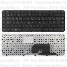 Клавиатура для ноутбука HP Pavilion DV6-3008 Чёрная, с рамкой
