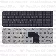 Клавиатура для ноутбука HP Pavilion G6-2000er черная, с рамкой