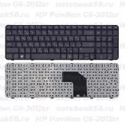 Клавиатура для ноутбука HP Pavilion G6-2012sr черная, с рамкой