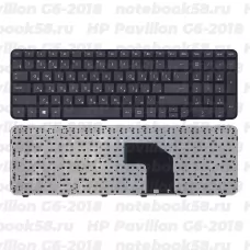 Клавиатура для ноутбука HP Pavilion G6-2018 черная, с рамкой