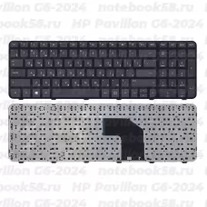 Клавиатура для ноутбука HP Pavilion G6-2024 черная, с рамкой