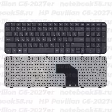 Клавиатура для ноутбука HP Pavilion G6-2027er черная, с рамкой