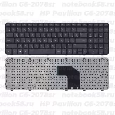Клавиатура для ноутбука HP Pavilion G6-2078sr черная, с рамкой
