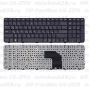 Клавиатура для ноутбука HP Pavilion G6-2170 черная, с рамкой