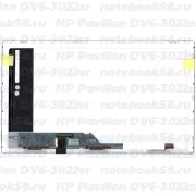 Матрица для ноутбука HP Pavilion DV6-3022sr (1366x768 HD) TN, 40pin, Матовая