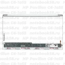 Матрица для ноутбука HP Pavilion G6-1a55 (1366x768 HD) TN, 40pin, Глянцевая