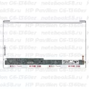 Матрица для ноутбука HP Pavilion G6-1360er (1366x768 HD) TN, 40pin, Глянцевая