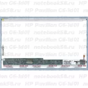 Матрица для ноутбука HP Pavilion G6-1d01 (1366x768 HD) TN, 40pin, Глянцевая