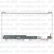 Матрица для ноутбука HP Pavilion G6-1271 (1366x768 HD) TN, 40pin, Глянцевая