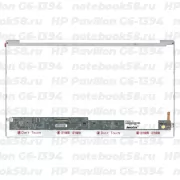 Матрица для ноутбука HP Pavilion G6-1394 (1366x768 HD) TN, 40pin, Глянцевая