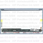 Матрица для ноутбука HP Pavilion G6-1d60 (1366x768 HD) TN, 40pin, Глянцевая