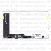 Матрица для ноутбука HP Pavilion G6-1234 (1366x768 HD) TN, 40pin, Матовая