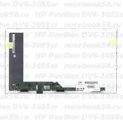 Матрица для ноутбука HP Pavilion DV6-3055sr (1366x768 HD) TN, 40pin, Глянцевая