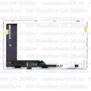 Матрица для ноутбука HP Pavilion G6-2026sr (1366x768 HD) TN, 40pin, Матовая