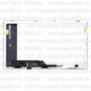 Матрица для ноутбука HP Pavilion DV6-3055sr (1366x768 HD) TN, 40pin, Матовая