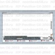 Матрица для ноутбука HP Pavilion G6-2060 (1366x768 HD) TN, 40pin, Глянцевая