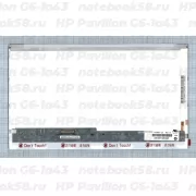 Матрица для ноутбука HP Pavilion G6-1a43 (1366x768 HD) TN, 40pin, Глянцевая