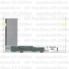 Матрица для ноутбука HP Pavilion G7-2315er (1600x900 HD+) TN, 40pin, Матовая