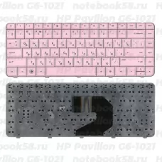 Клавиатура для ноутбука HP Pavilion G6-1021 Розовая