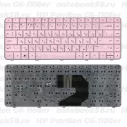 Клавиатура для ноутбука HP Pavilion G6-1108er Розовая