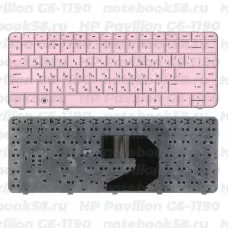 Клавиатура для ноутбука HP Pavilion G6-1190 Розовая