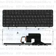 Клавиатура для ноутбука HP Pavilion DV6-3041 Чёрная, с подсветкой