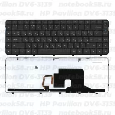 Клавиатура для ноутбука HP Pavilion DV6-3139 Чёрная, с подсветкой