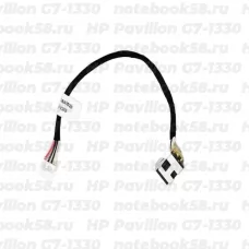Разъём питания для ноутбука HP Pavilion G7-1330 (7.4x5.0мм, 8 контактов) с кабелем